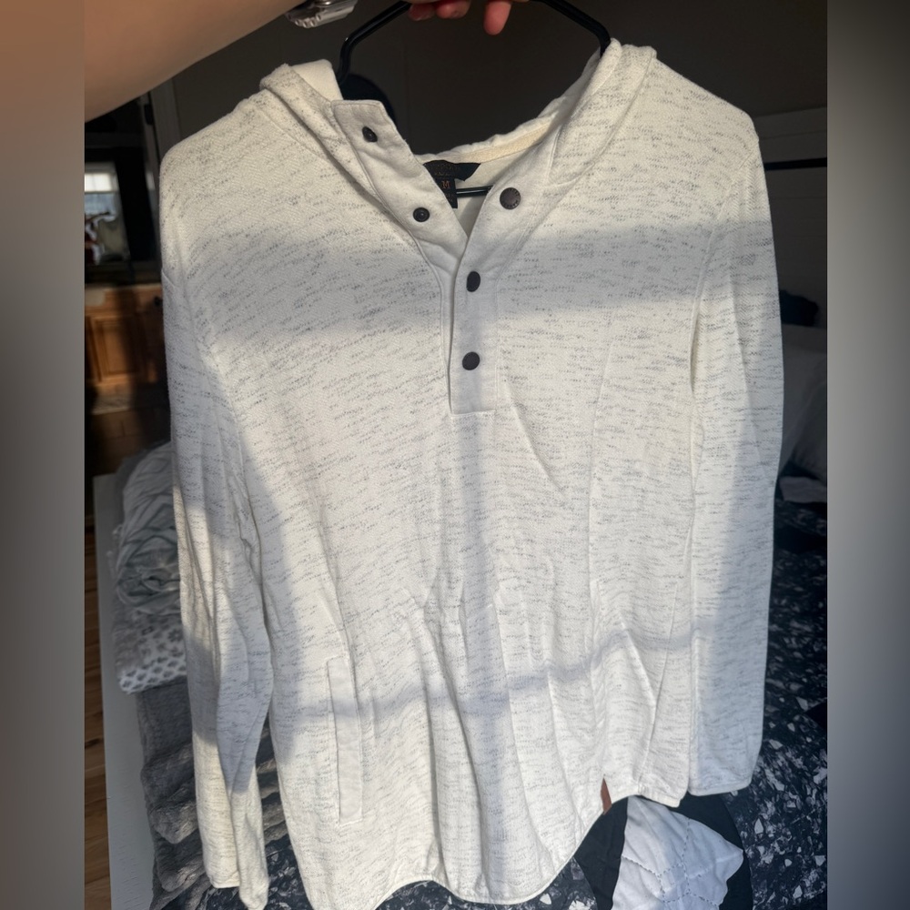 Outpost white mens hoodie medium